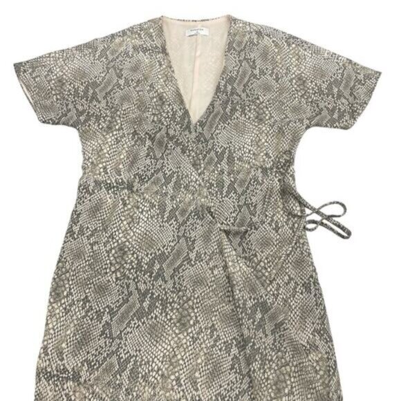 Aritzia Babaton Wallace Dress Snake-Print Wrap Dress Sz XS - Picture 5 of 8